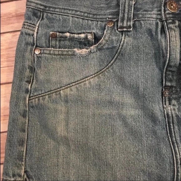 Fossil Denim Skirt Braley Mini Shadow Blue Sz 6 - Picture 3 of 8